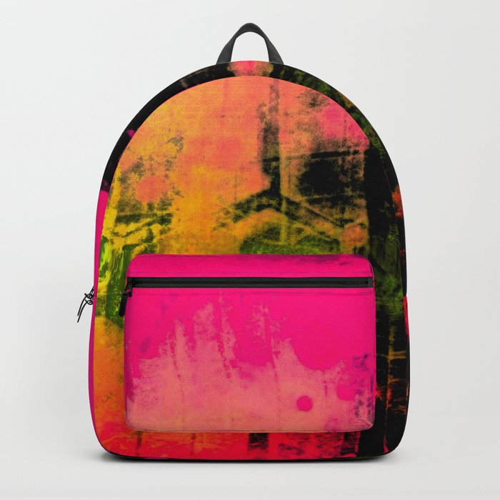 In a Pink and Black Mood Backpack