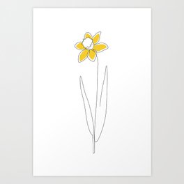 Daffodil Art Prints For Any Decor Style Society6,Cute Fire Dragon Drawing Easy