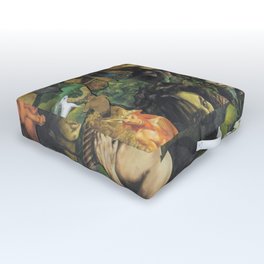 Horned Gods Outdoor Floor Cushion | Witchcraft, Wicca, Wild, Festivalgear, Hunter, Paper, Satyr, Faun, Pagan, Collage 