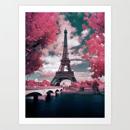 Eiffel gum Art Print