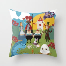 alice in wonderland collection Throw Pillow
