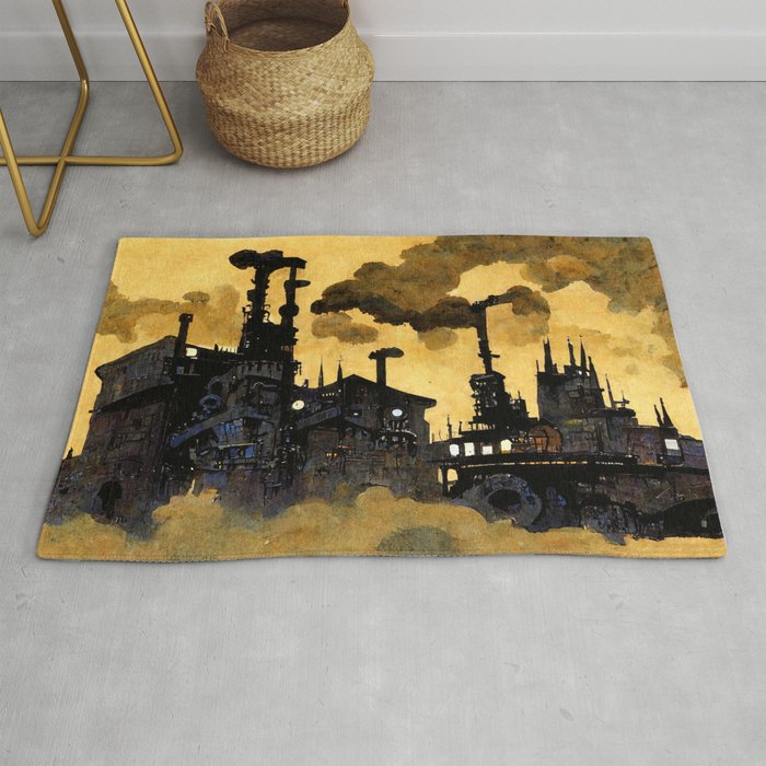 A world enveloped in pollution Rug