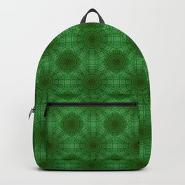 Green Matrix Cells Backpack | Abstract, Psychedelic, Digital, Green, Graphicdesign, Squares, Circuits, Pattern 