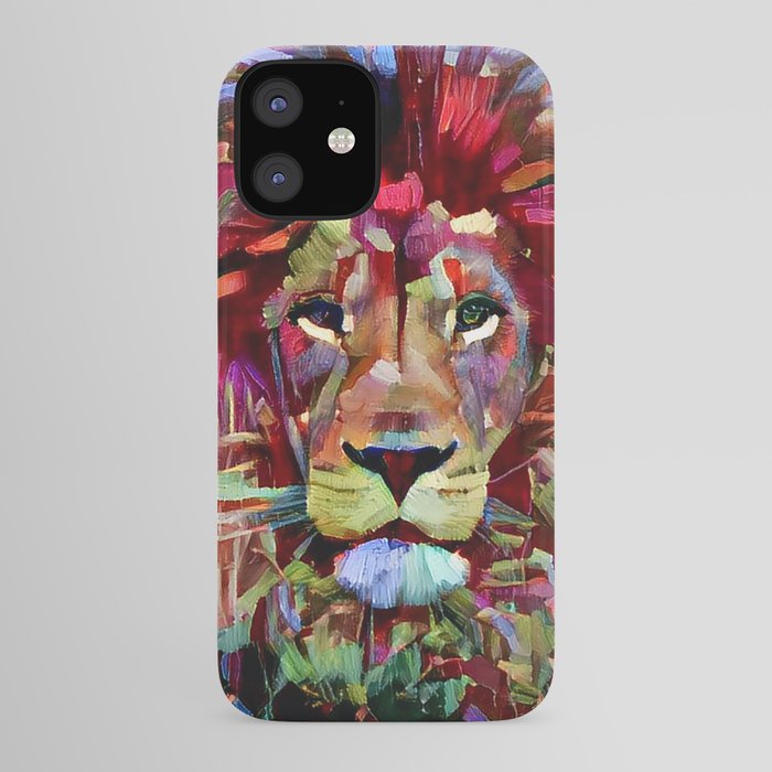 Colorful Lion Painting iPhone Case