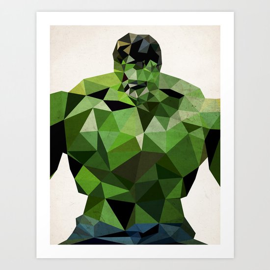 Polygon Heroes - Hulk Art Print