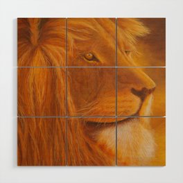 Lion on the Lookout Wood Wall Art
