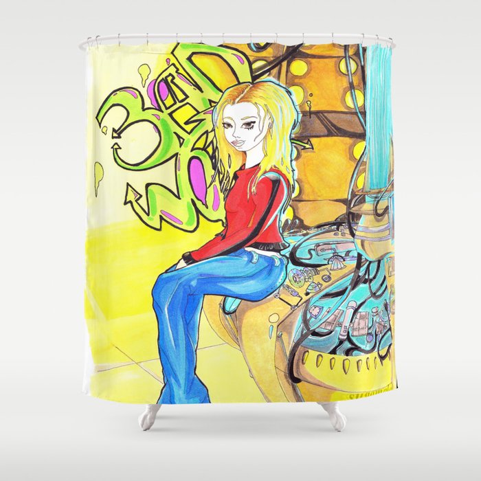 BAD WOLF Doctor who Shower Curtain