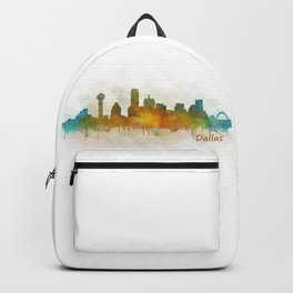 Dallas Texas City Skyline watercolor v03 Backpack | Uuss, Skylines, Drawing, Watercolor, Texas, America, Cool, Skyline, Colorful, City 