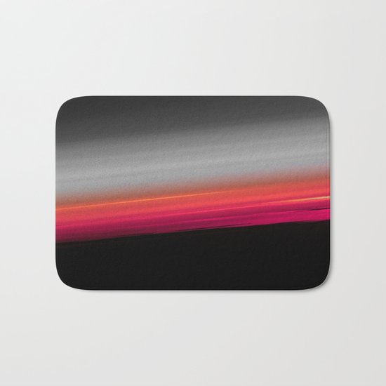 Pink Melon Gray Ombre Bath Mat