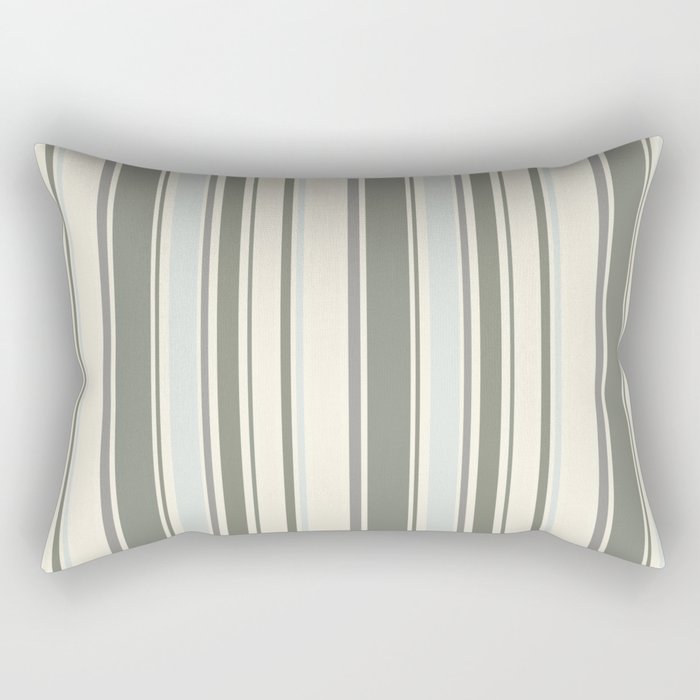 Combo Stripe Green Pastel Rectangular Pillow