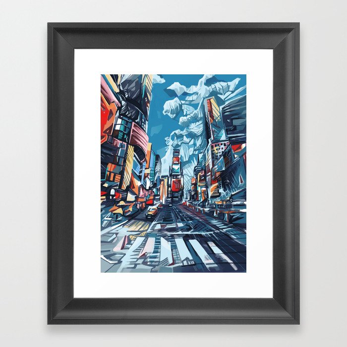 new york city-times square urban art Framed Art Print