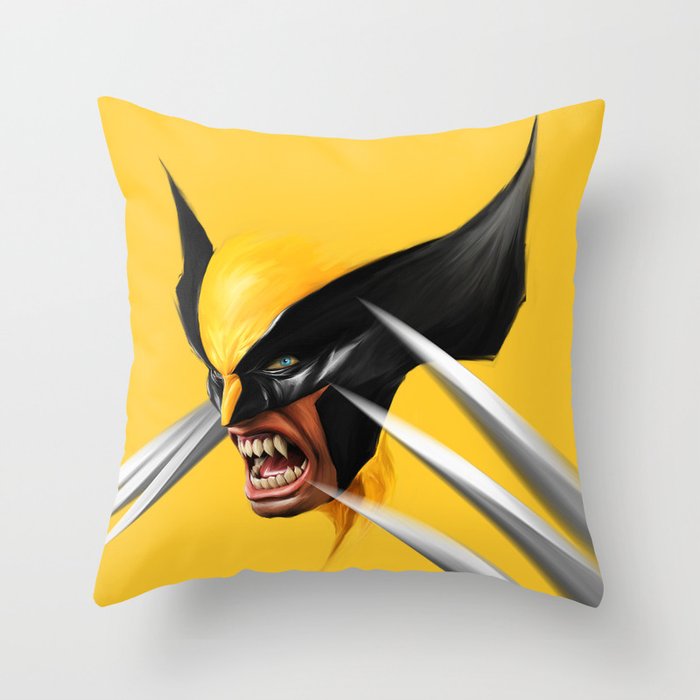 BLACK AND YELLOW Throw Pillow