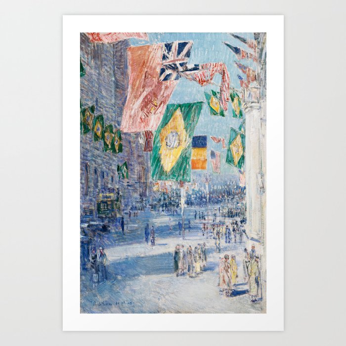 Avenue of the Allies by Childe Hassam, 1918 Art Print
