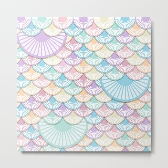 Pastel Wagon Wheels Metal Print