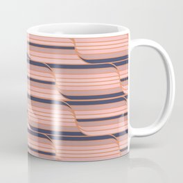Geo Stripes - Navy & Neutral Coffee Mug