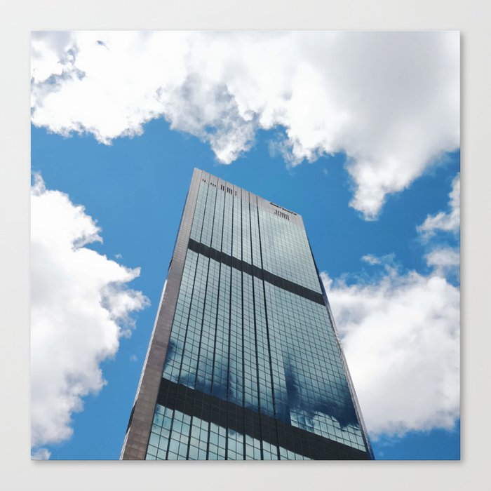 Blue Sky Reflections In A City Skyscraper By Sydney Harbour Canvas Print By Bluehues