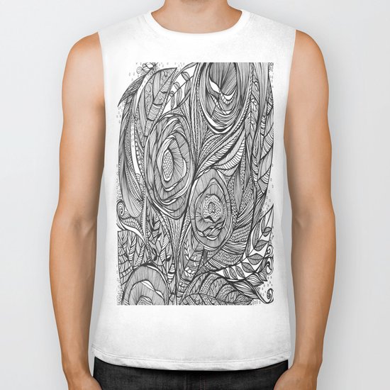 Garden of fine lines Biker Tank