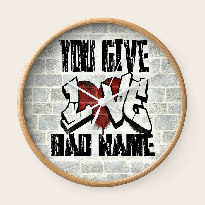 Graffiti Lyrics Wall Clock By Purelifephotos20 Society6