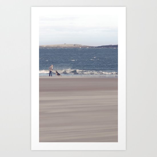 fishing with dogs... Art Print