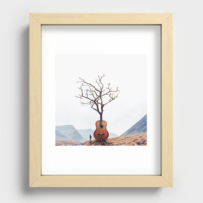 Guitar Tree Recessed Framed Print