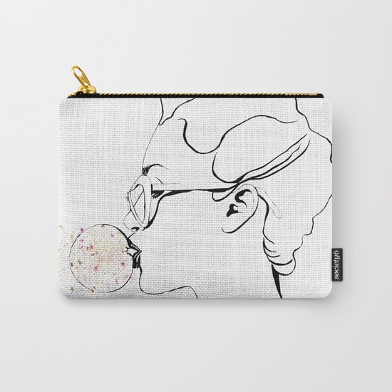 Glitter Bubble Gum Carry-All Pouch