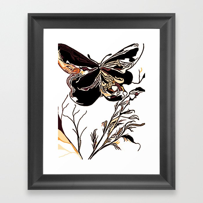 On Butterfly Wings Framed Art Print