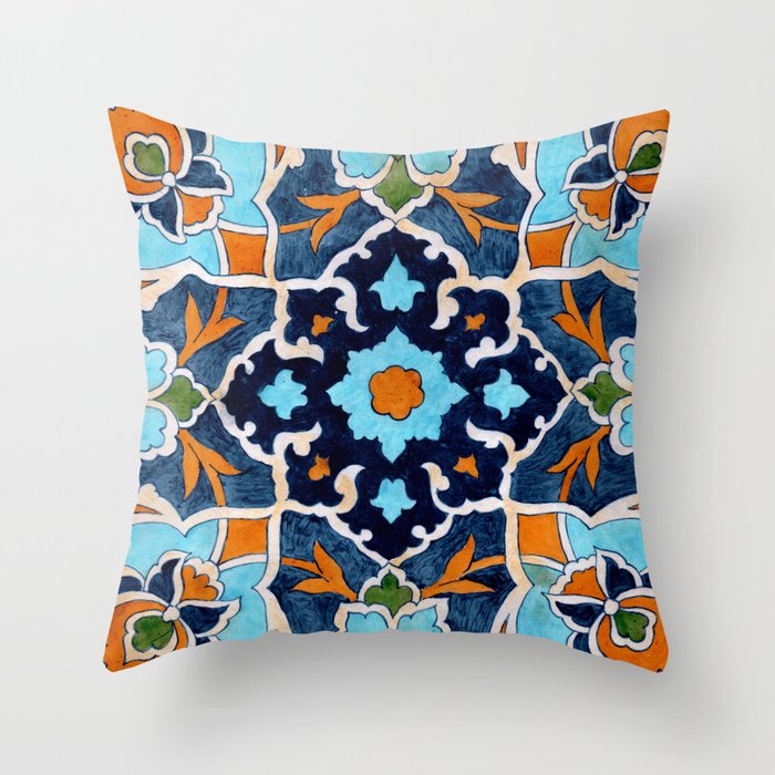  Mediterranean  tile Throw Pillow  by chiccabesso Society6