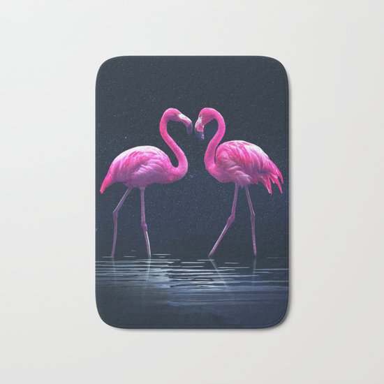Flamingo love Bath Mat
