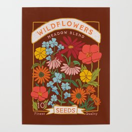 Wildflowers Seed Packet  Poster