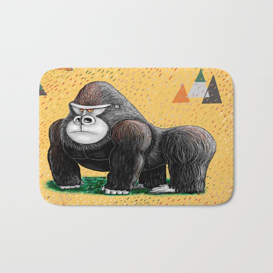 Endangered Rainforest Mountain Gorilla Bath Mat