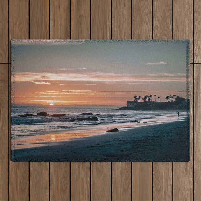 Dog Beach California Outdoor Rug