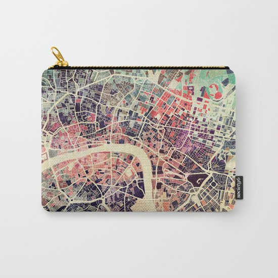 London Mosaic Map #1 Carry-All Pouch