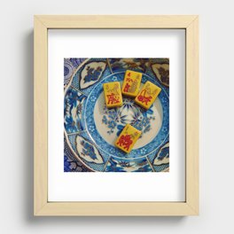 Mah Jongg Still Life: flowers, primary colors Recessed Framed Print