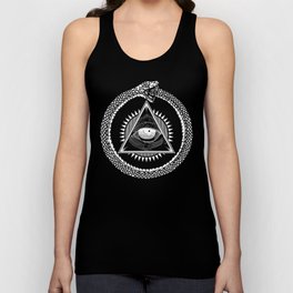 Ouroboros Occult Masonic Eye Providence Illuminati Tank Top