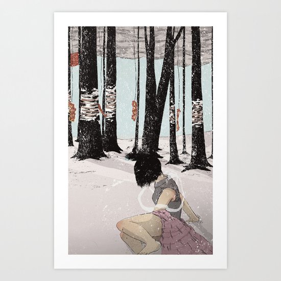 With My Hands In Sand Art Print