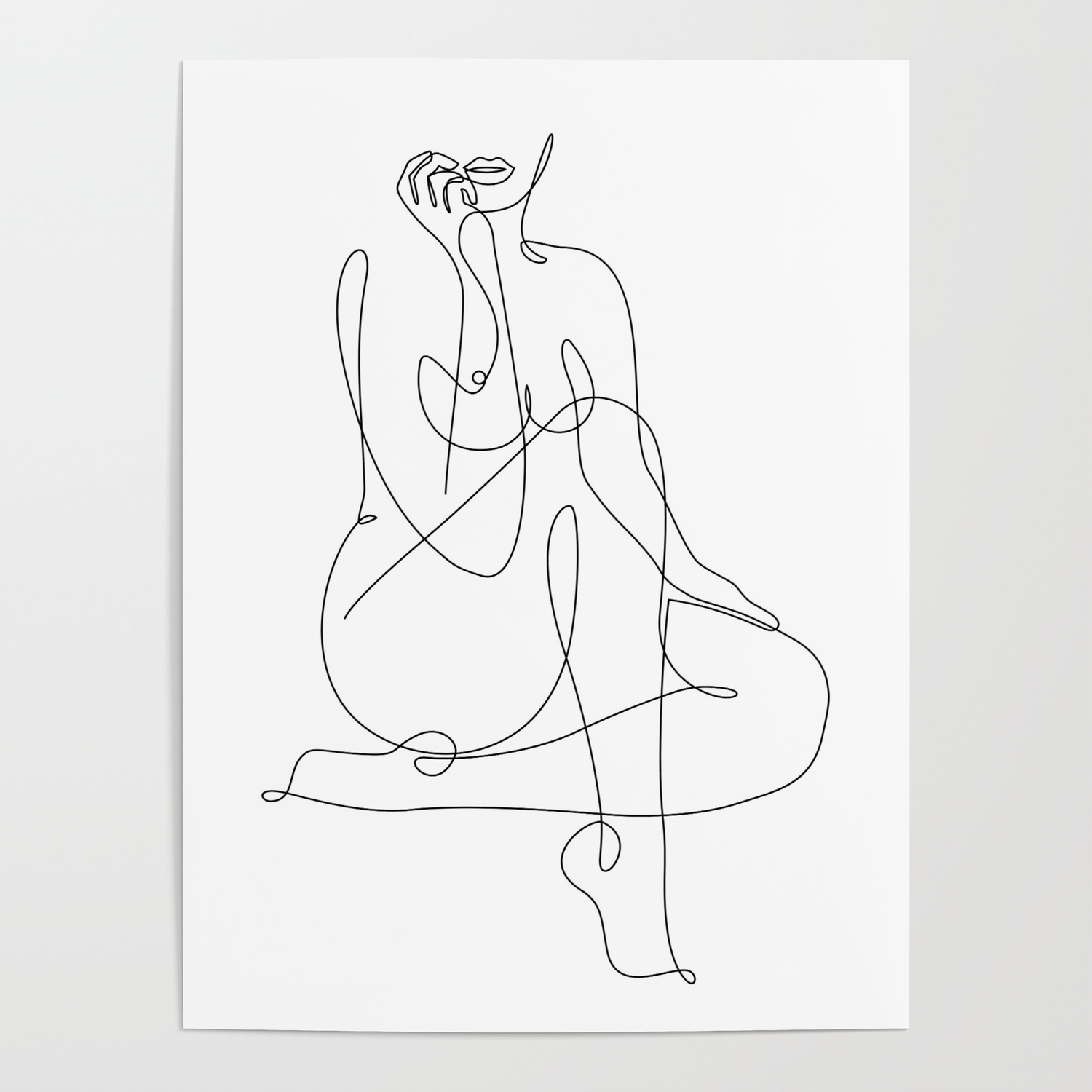 Female Form Line Art Minimal Female Nude Nude Printable Nude Art Poster Nude Abstract Wall Art Woman Line Art Female Body Drawing