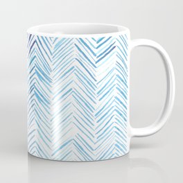Watercolor Herringbone Pattern - Light Blue Coffee Mug