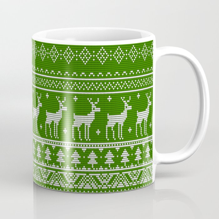 Green reinder jumper Coffee Mug