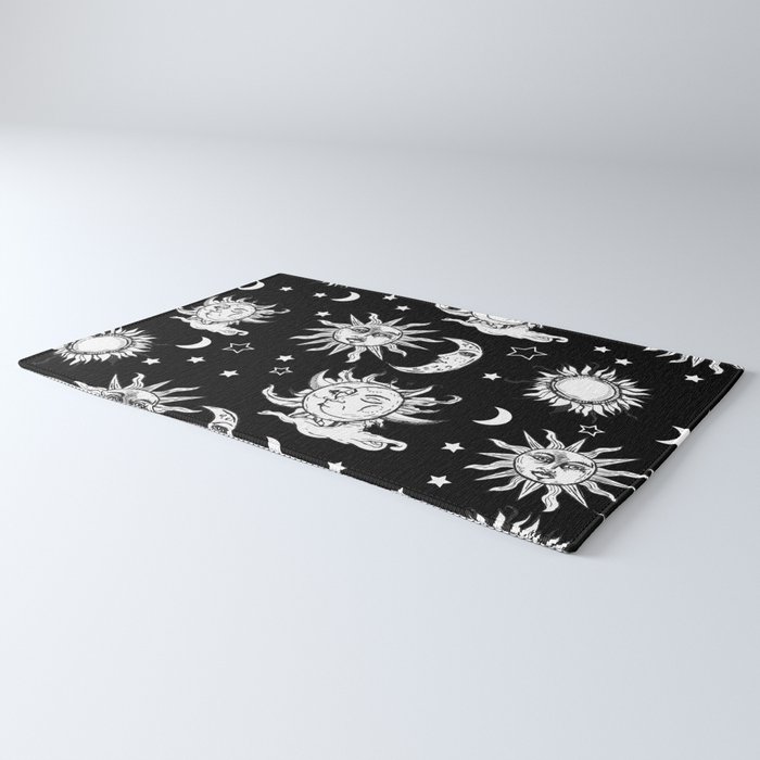 Sun And Moon Celestial Pattern Rug By Lunaelizabeth Society6 Sun And Moon Celestial Pattern Rug