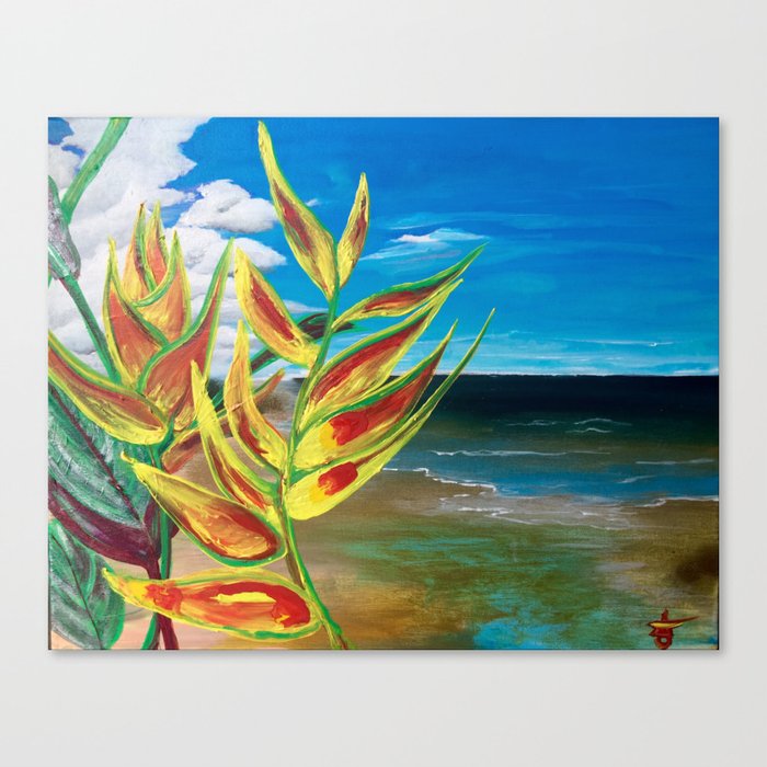 Heliconia Tropical Parrot Plant Take Me There Canvas Print