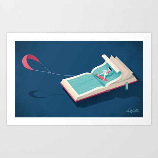 Surfing Art Print