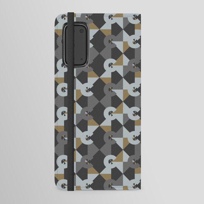 Grey abstract geometrical pattern Android Wallet Case