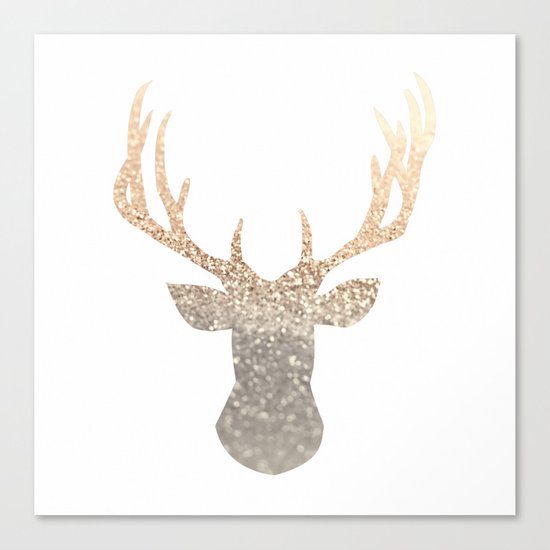 GOLD DEER Canvas Print