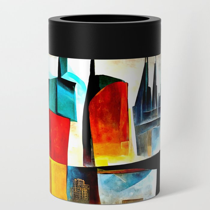 Abstract City Can Cooler