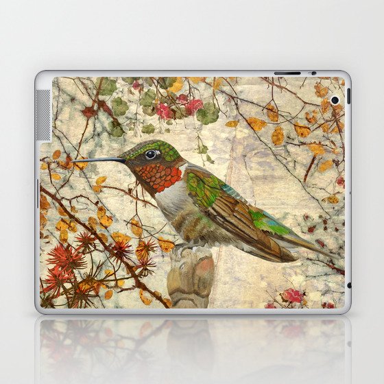 Hummingbird And Wallflowers Laptop & iPad Skin