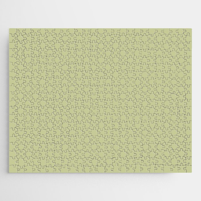 Pastel Green Solid Color Hue Shade - Patternless Jigsaw Puzzle