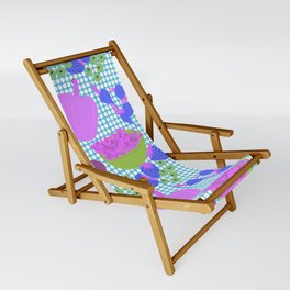 Mid-Century Modern Spring Garden Salad Pink Sling Chair