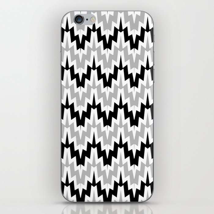 Abstract geometric pattern - gray, black and white. iPhone Skin