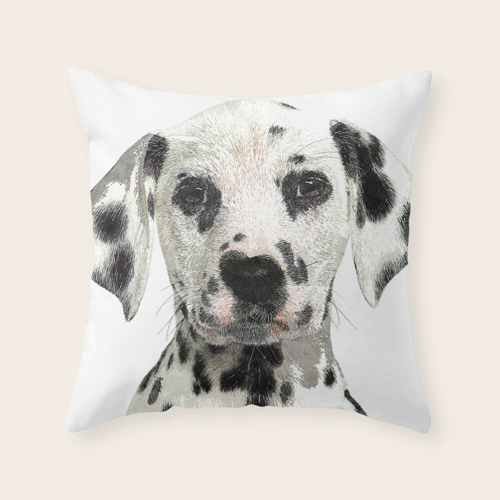 Dalmatian throw sale pillow