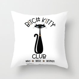B K!TTY CLUB Sextonesque Atomic Cat Throw Pillow